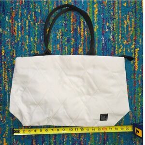 NWOT IHKWIP Tote Bag White Quilted‎ Nylon Large Tote